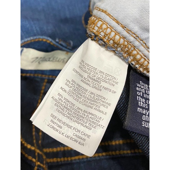 Madewell Roadtripper Jeans Medium Wash Size 32 Stretch Skinny 32x27 - Picture 5 of 8